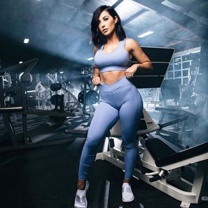 Alphalete Surface Path Legging Stone Blue